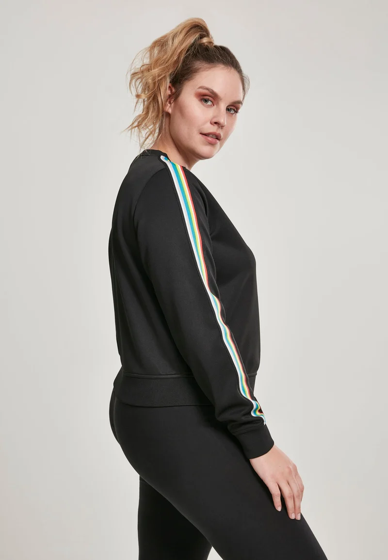 UC Multicolor Taped Sleeve Crewneck