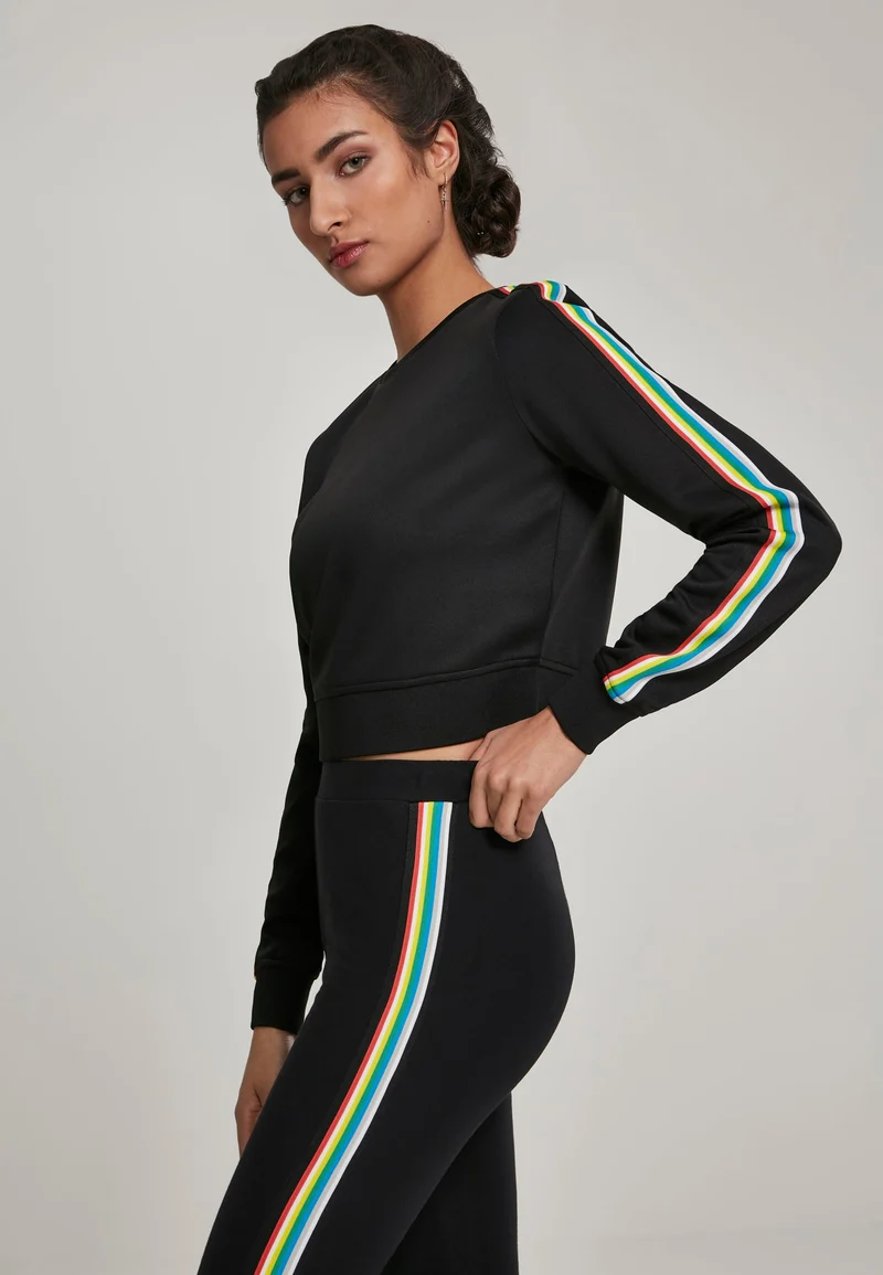UC Multicolor Taped Sleeve Crewneck