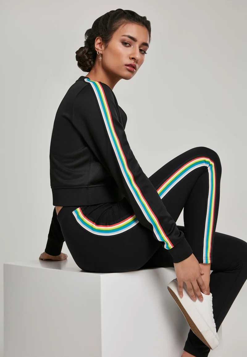 UC Multicolor Taped Sleeve Crewneck