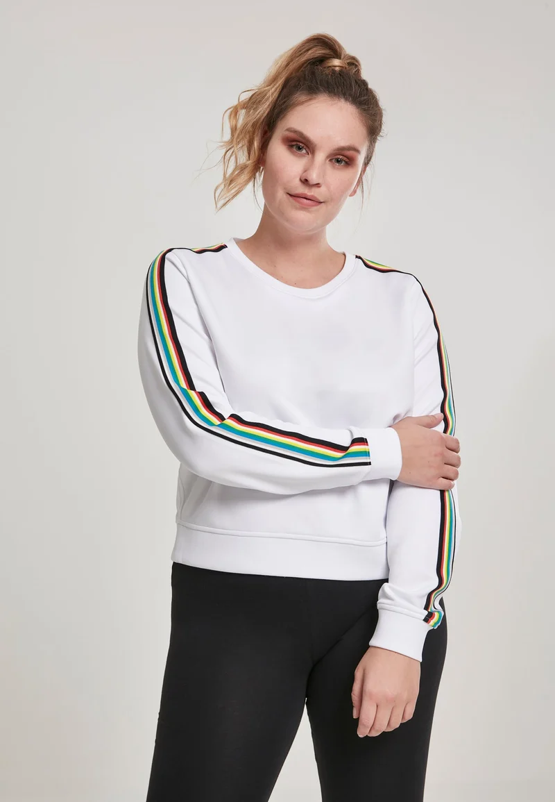 UC Multicolor Taped Sleeve Crewneck