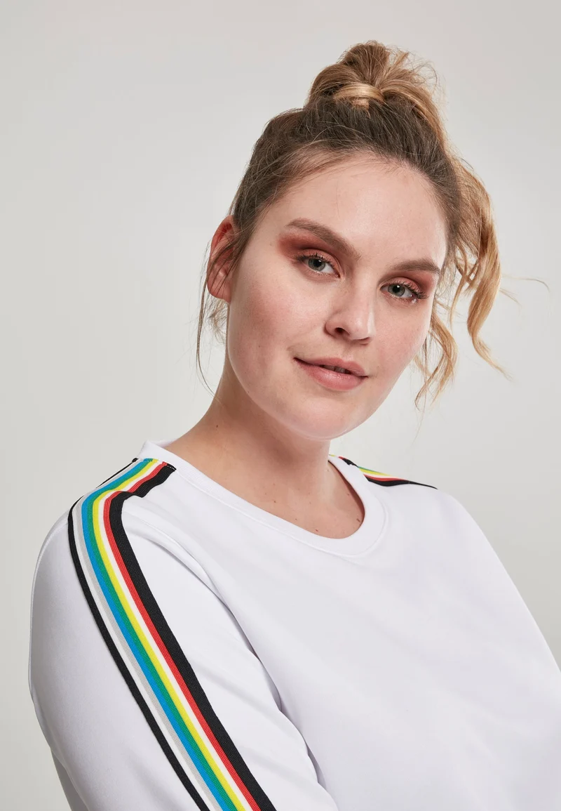 UC Multicolor Taped Sleeve Crewneck