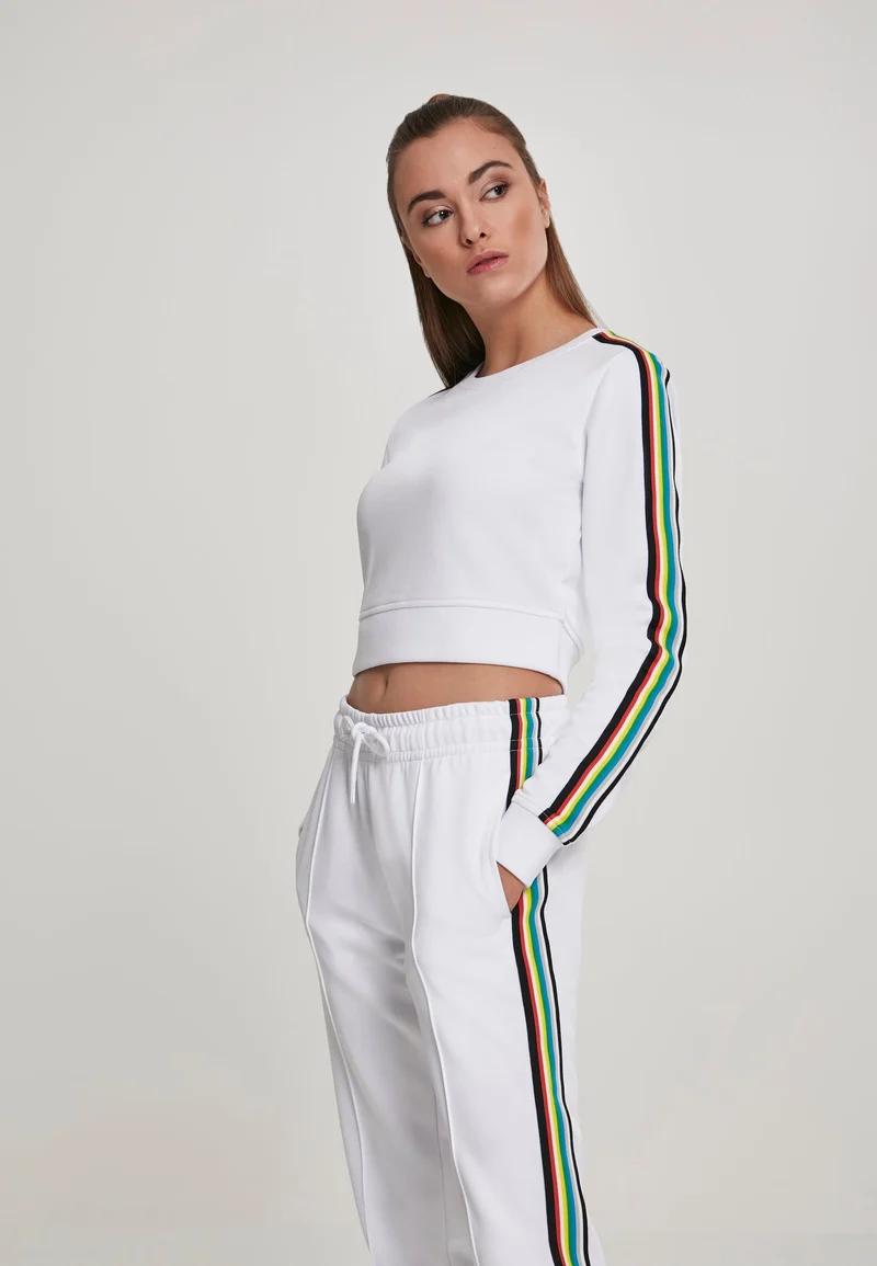 UC Multicolor Taped Sleeve Crewneck