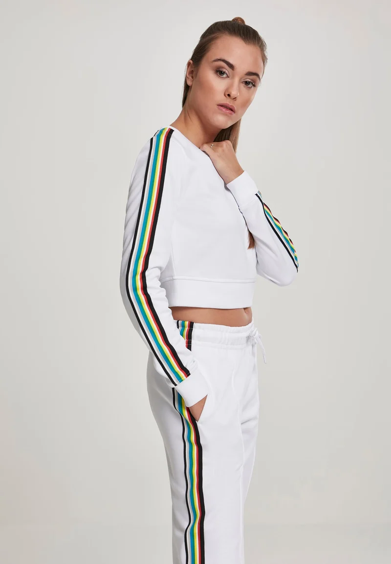 UC Multicolor Taped Sleeve Crewneck