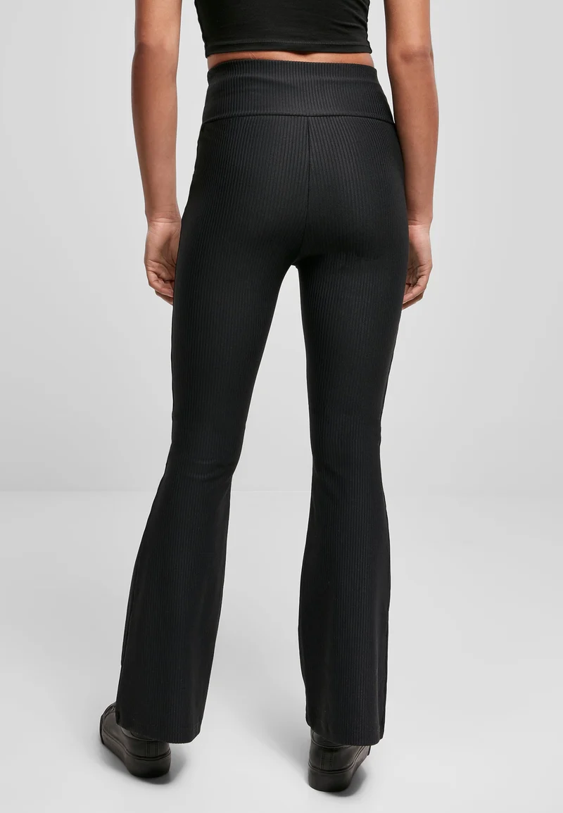 UC High Waist Rib Boot Cut Tights