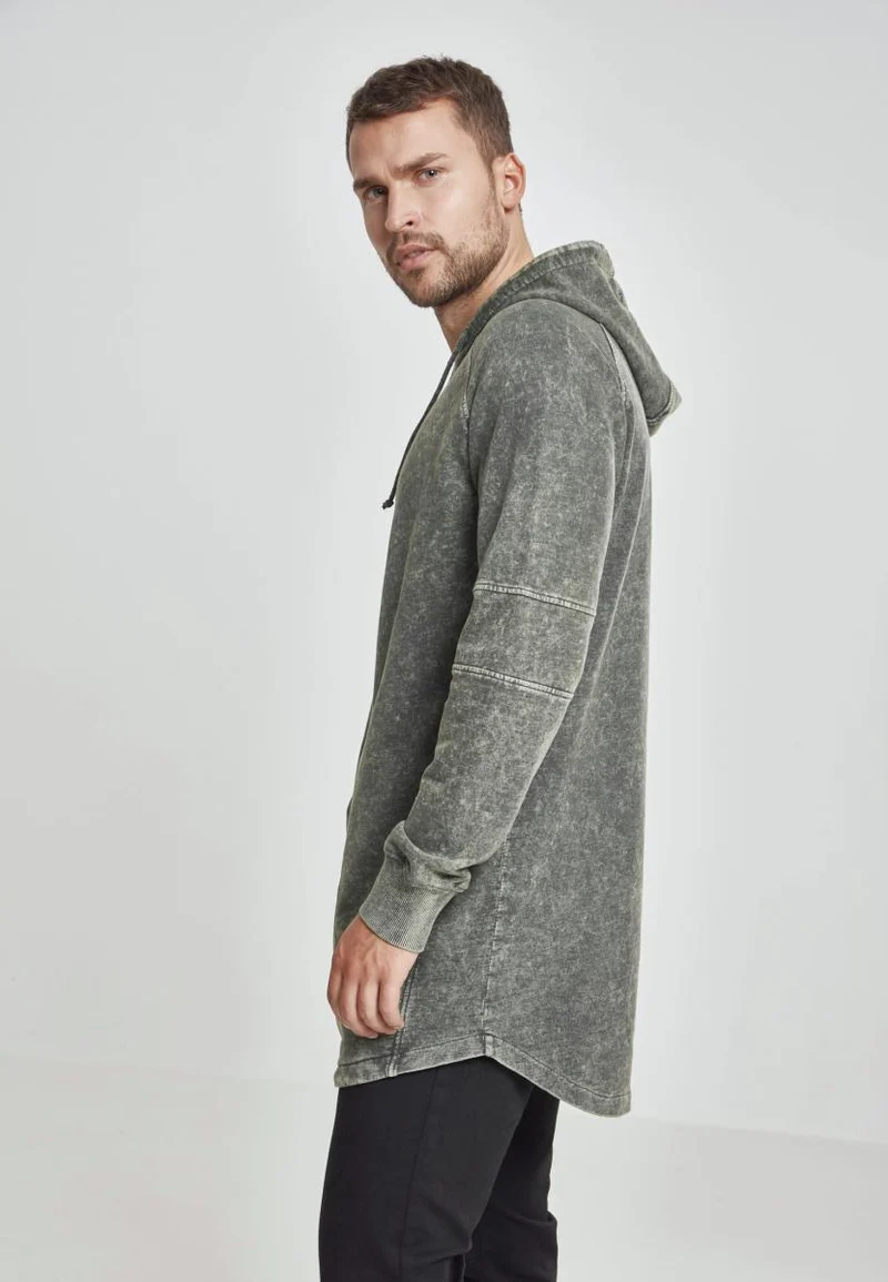 UC Terry Acid Washed Long Shaped Hoody