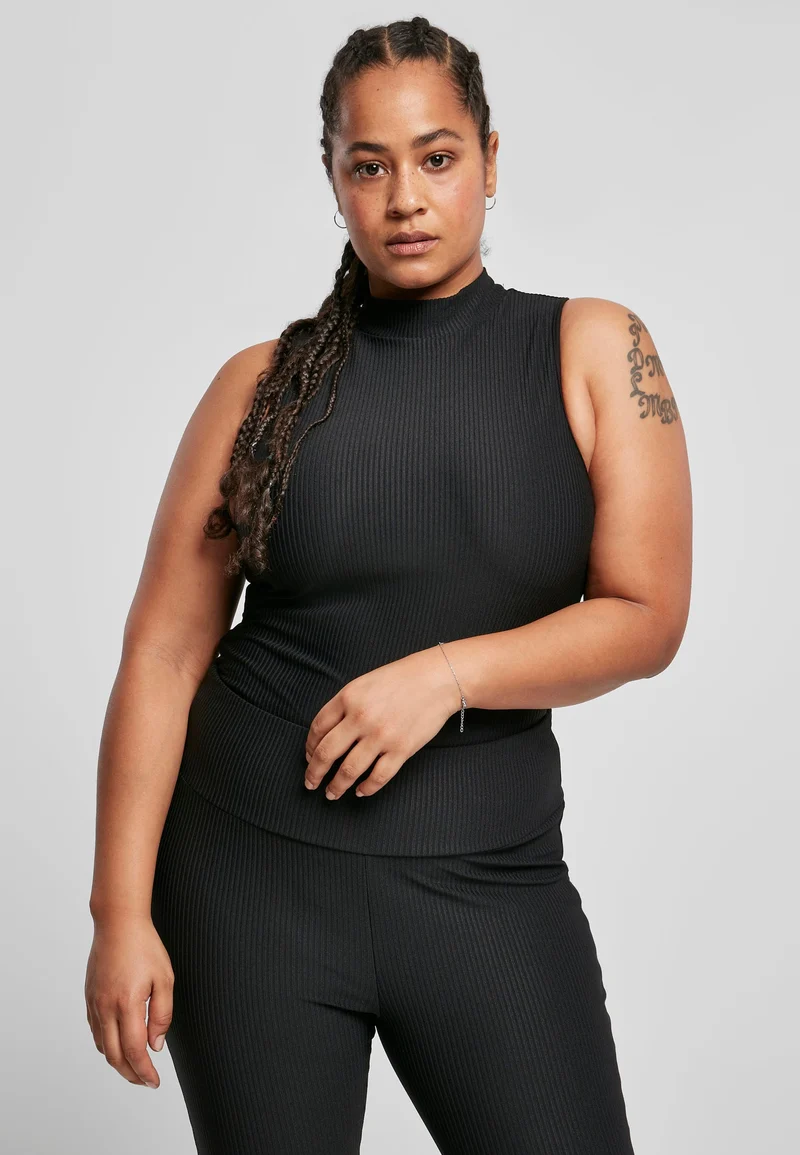 UC Sleeveless Rib Turtleneck Body
