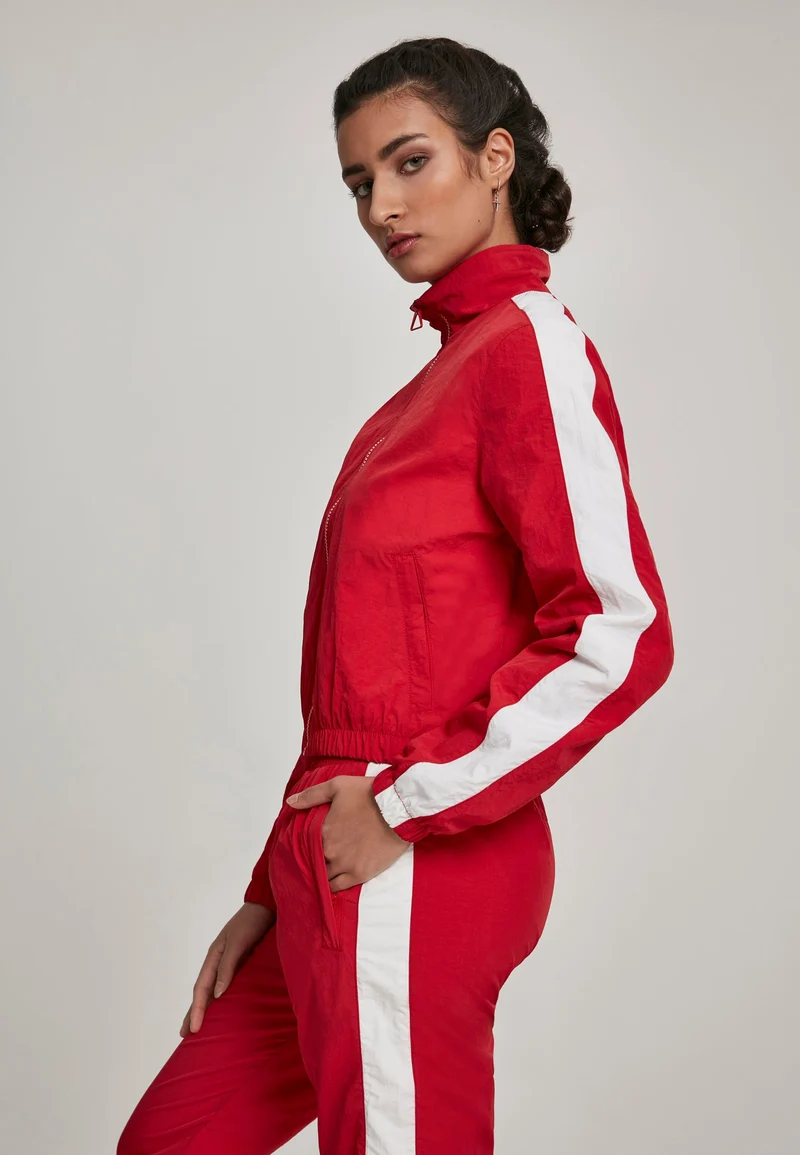 UC Short Striped Crinkle Track Jacket