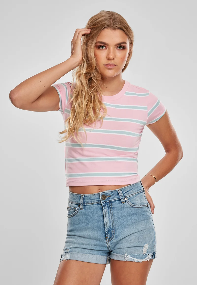 UC Stripe Cropped Tee
