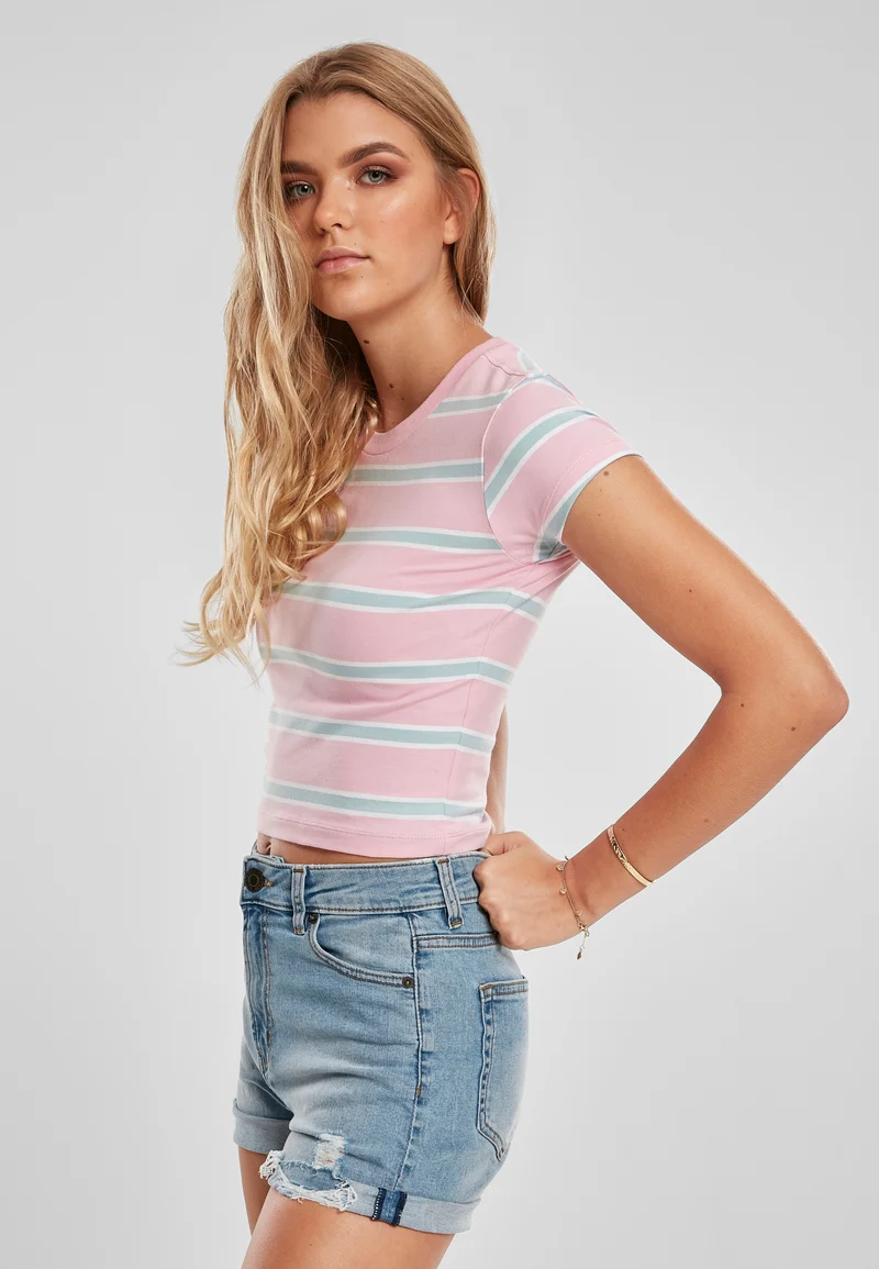 UC Stripe Cropped Tee