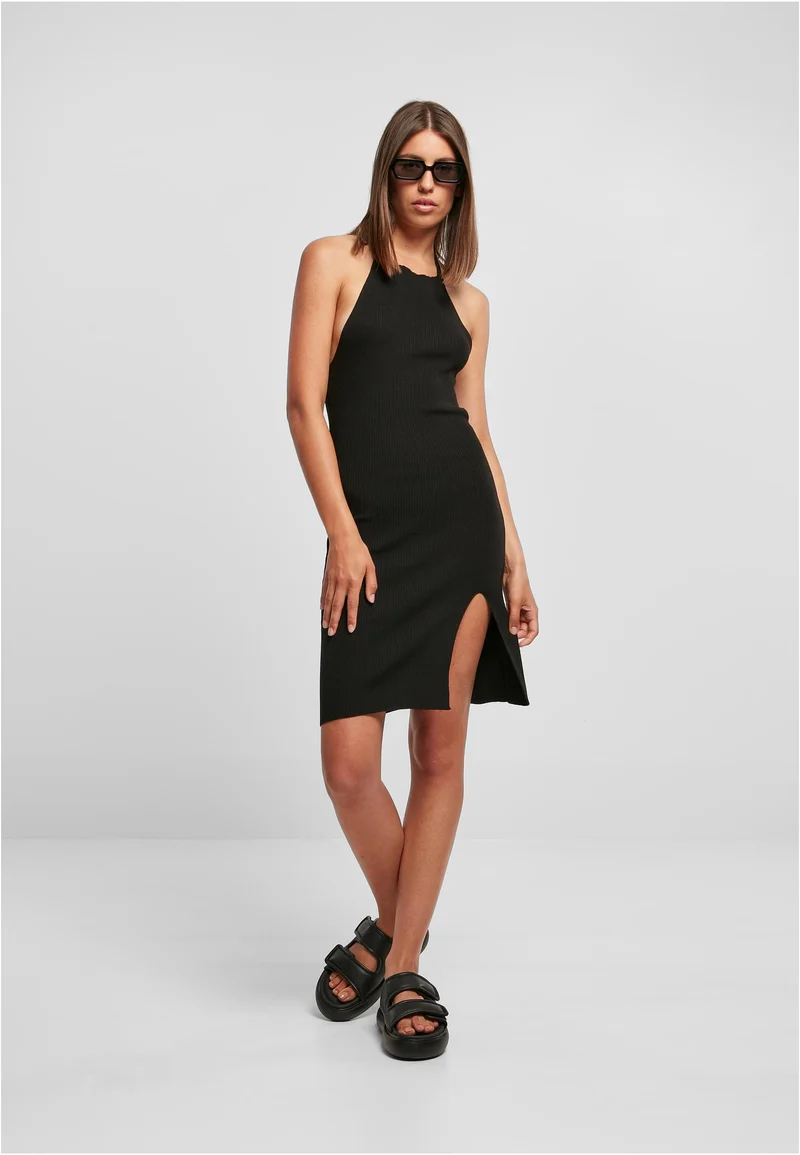 UC Rib Knit Halterneck Dress