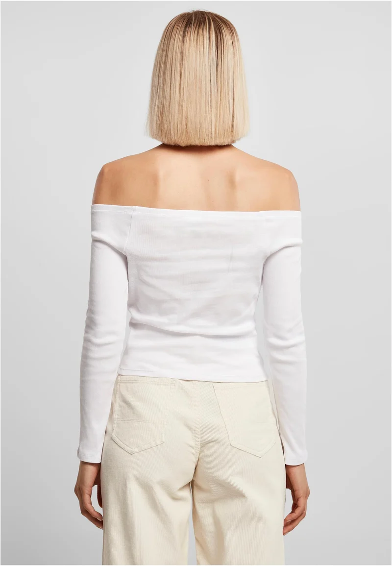 UC Off Shoulder Rib Longsleeve