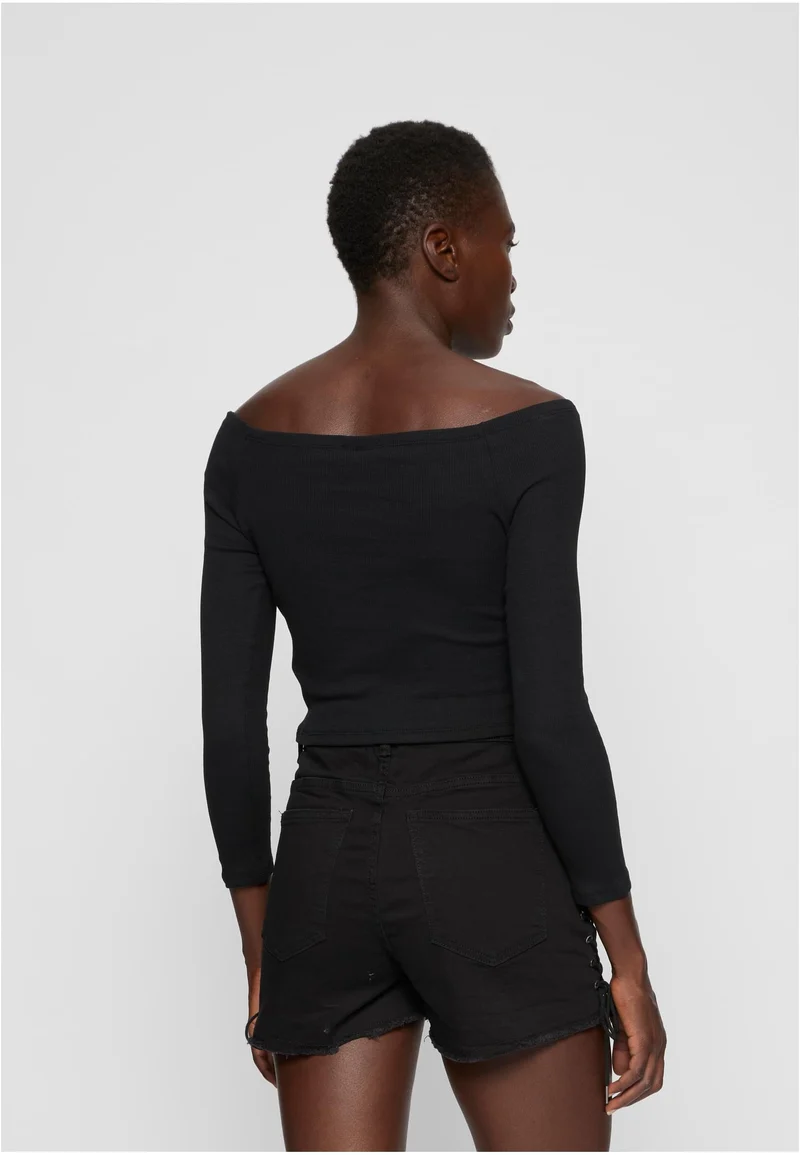UC Off Shoulder Rib Longsleeve