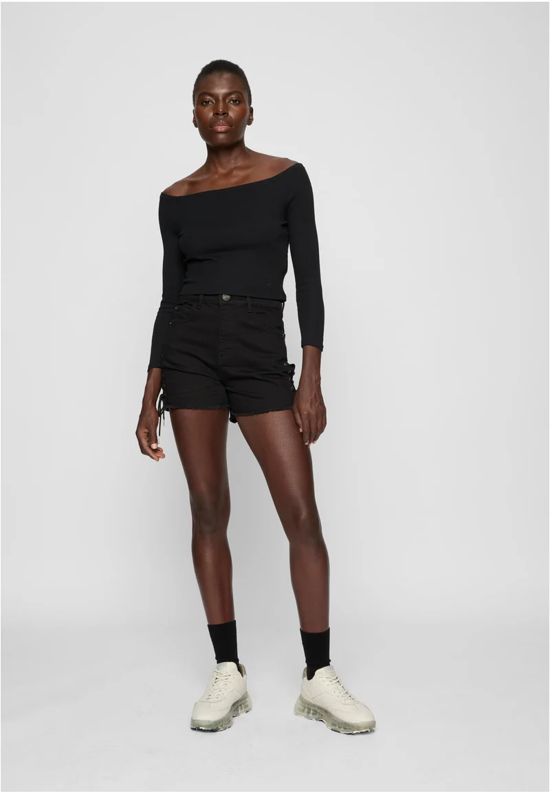 UC Off Shoulder Rib Longsleeve