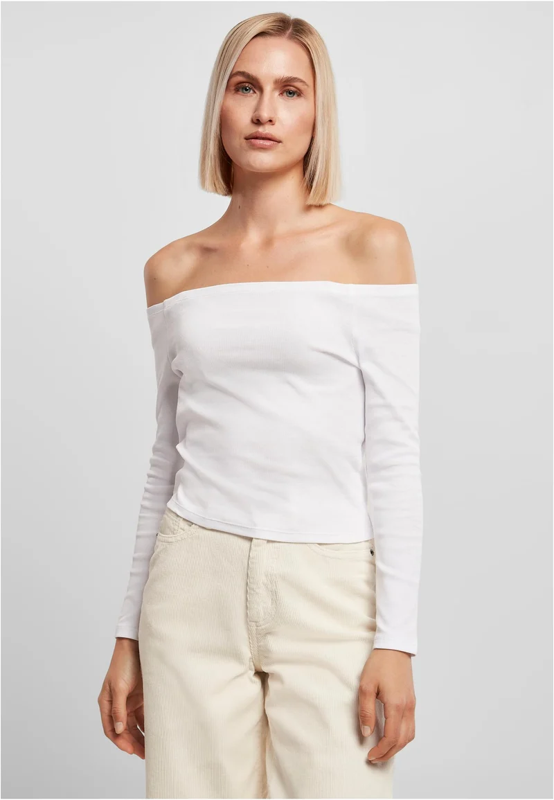 UC Off Shoulder Rib Longsleeve