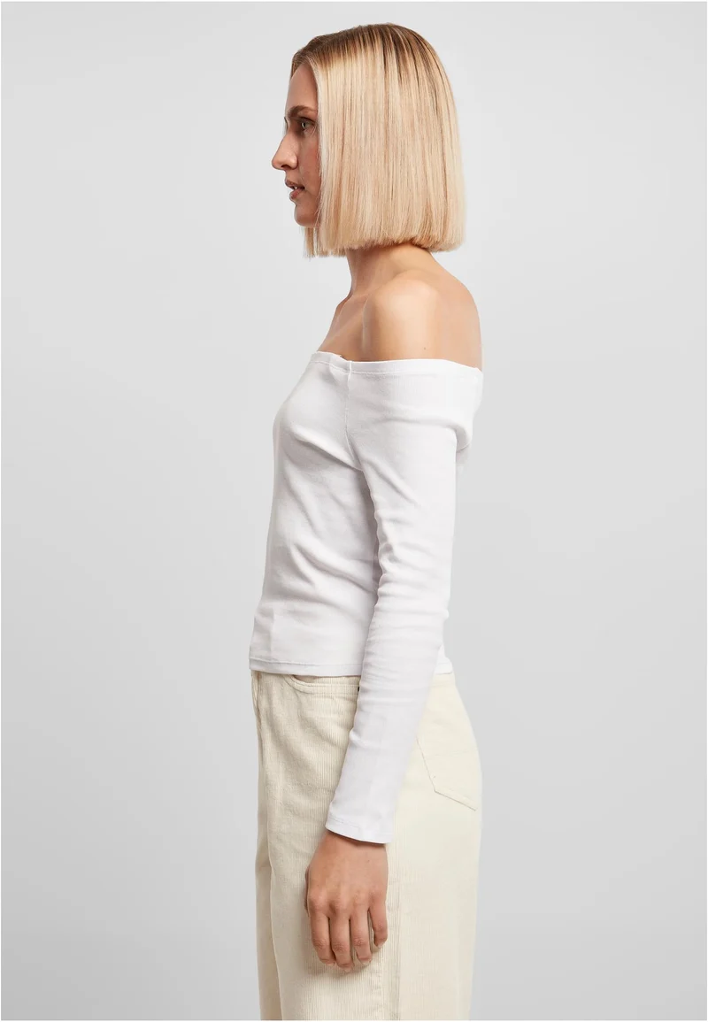 UC Off Shoulder Rib Longsleeve
