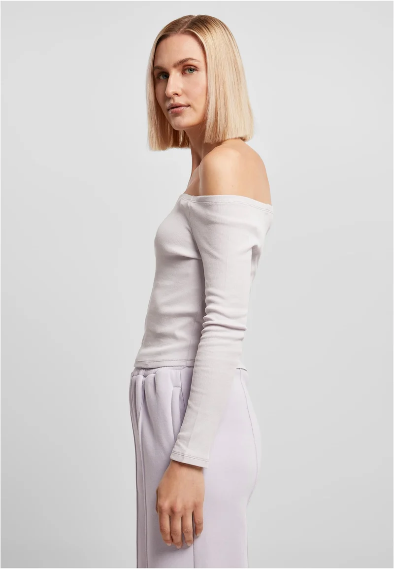 UC Off Shoulder Rib Longsleeve