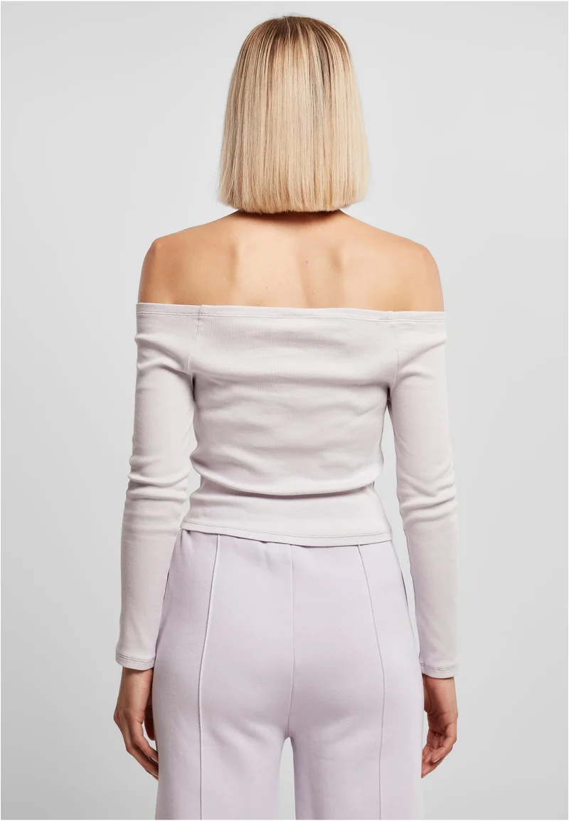 UC Off Shoulder Rib Longsleeve