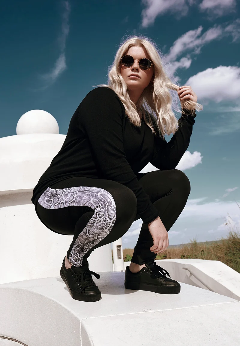 UC Side Striped Pattern Tights