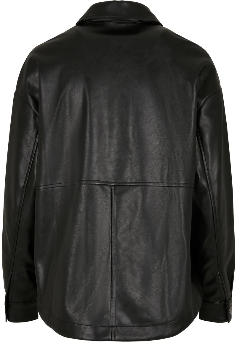 UC Faux Leather Overshirt