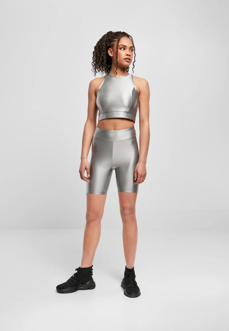 UC Highwaist Shiny Metallic Cycle Shorts