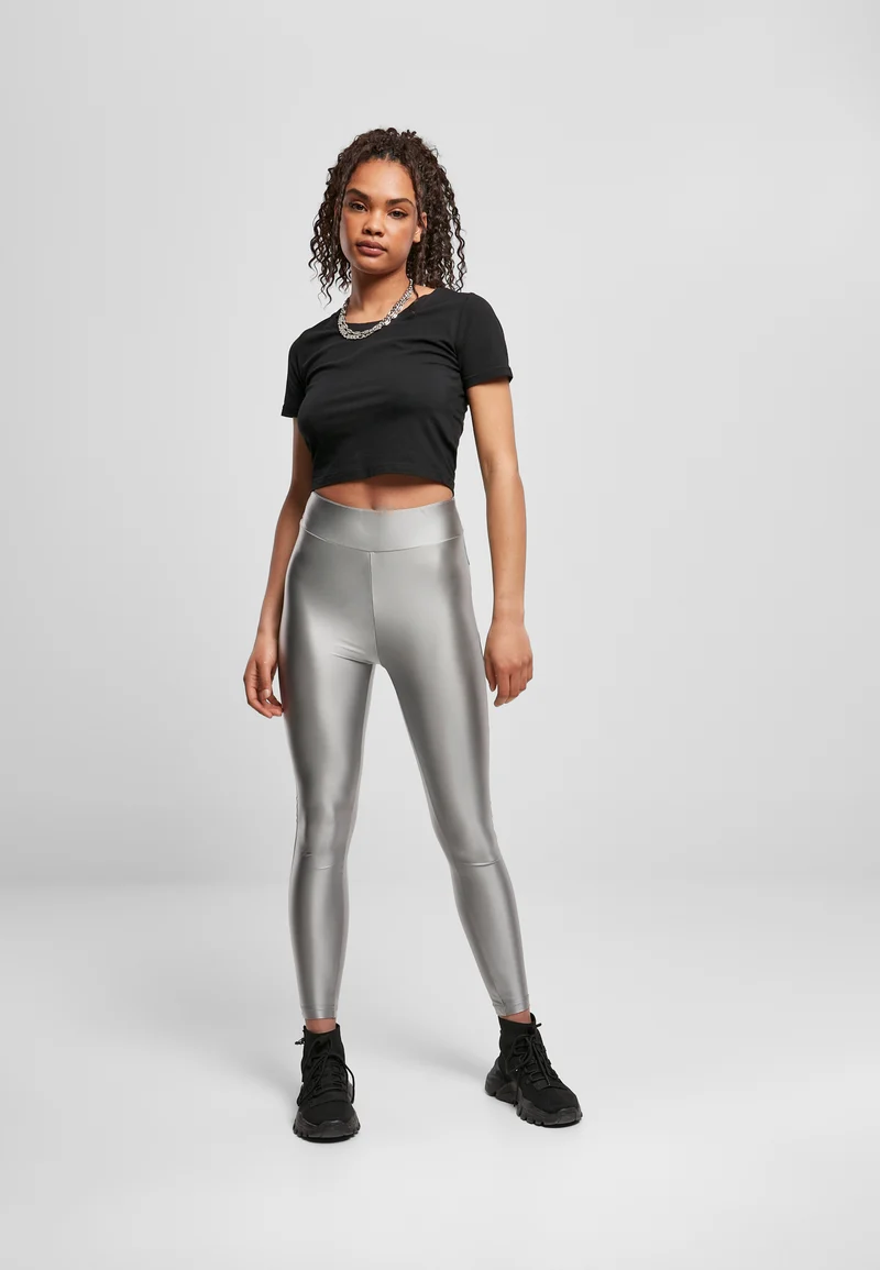 UC High Waist Shiny Metallic Tights