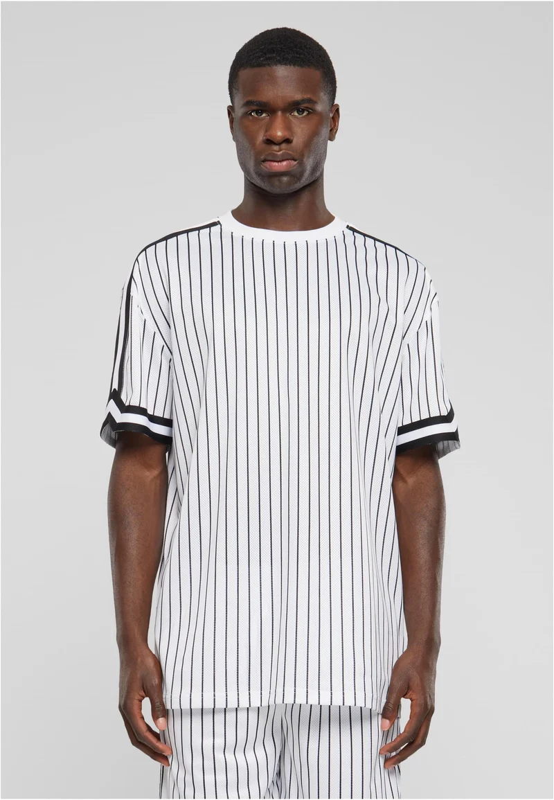 UC Oversized Striped Mesh Tee