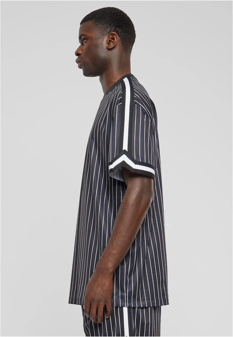 UC Oversized Striped Mesh Tee
