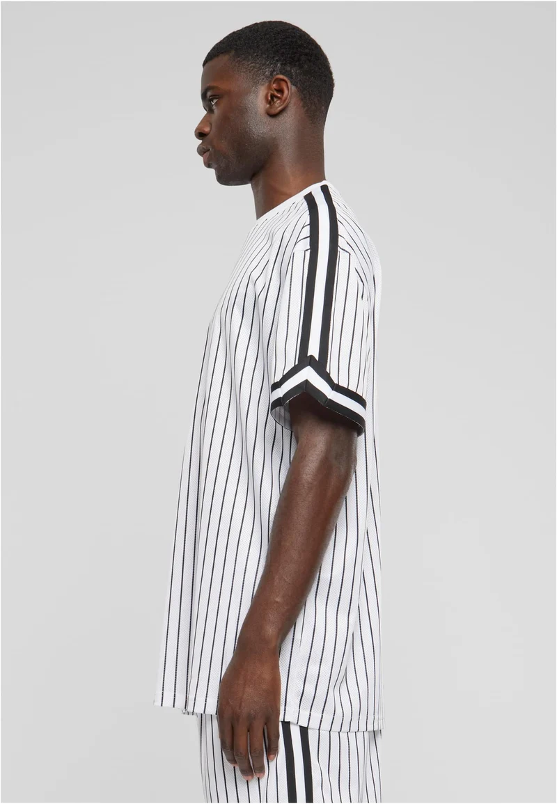UC Oversized Striped Mesh Tee