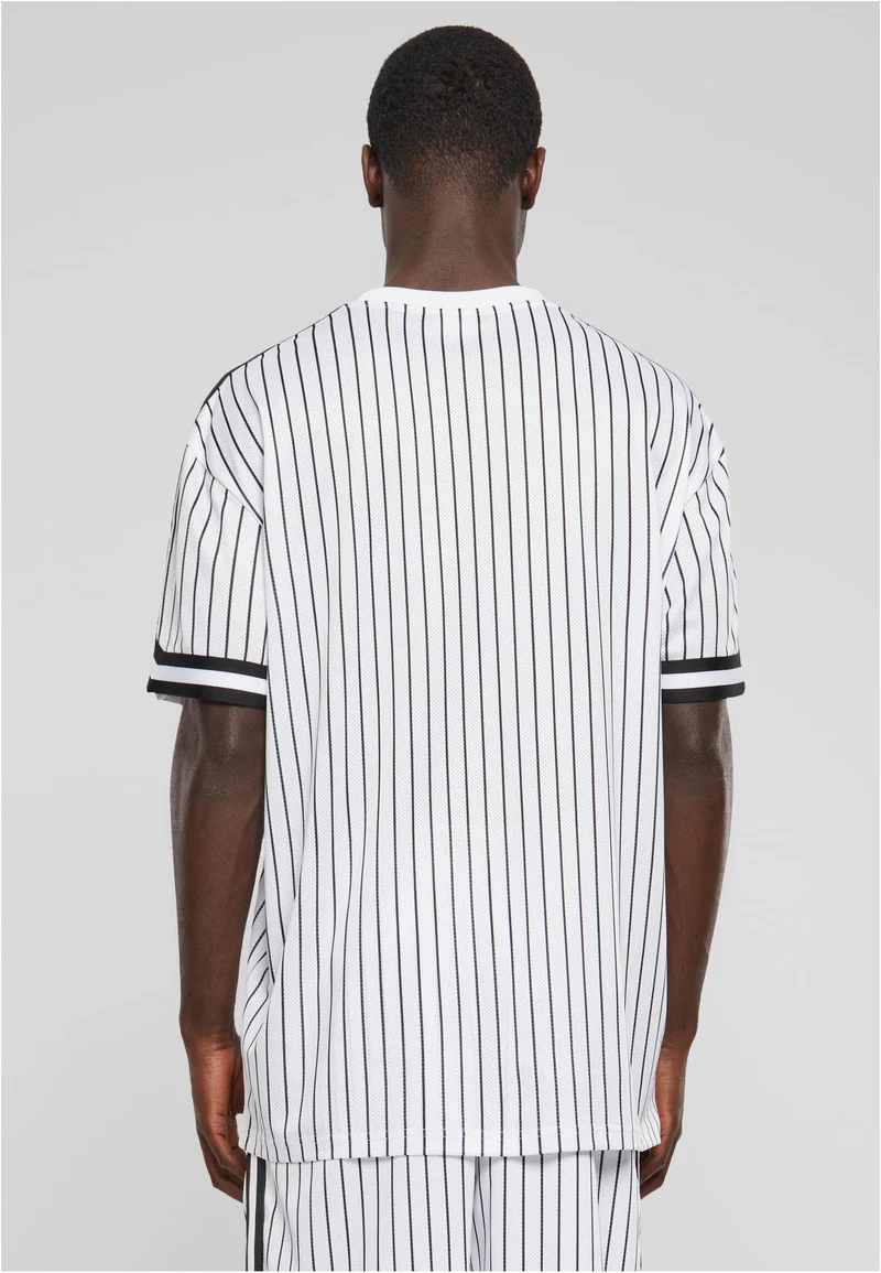 UC Oversized Striped Mesh Tee