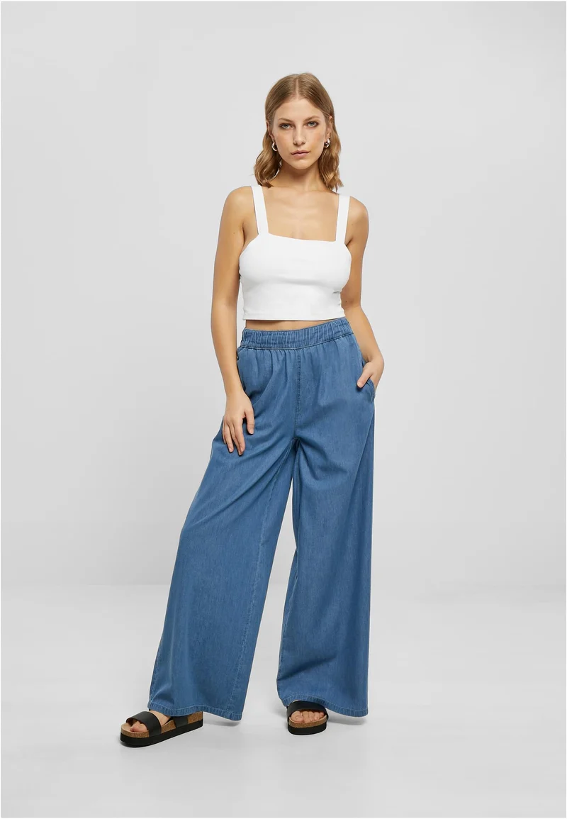 UC Light Denim Wide Leg Pants