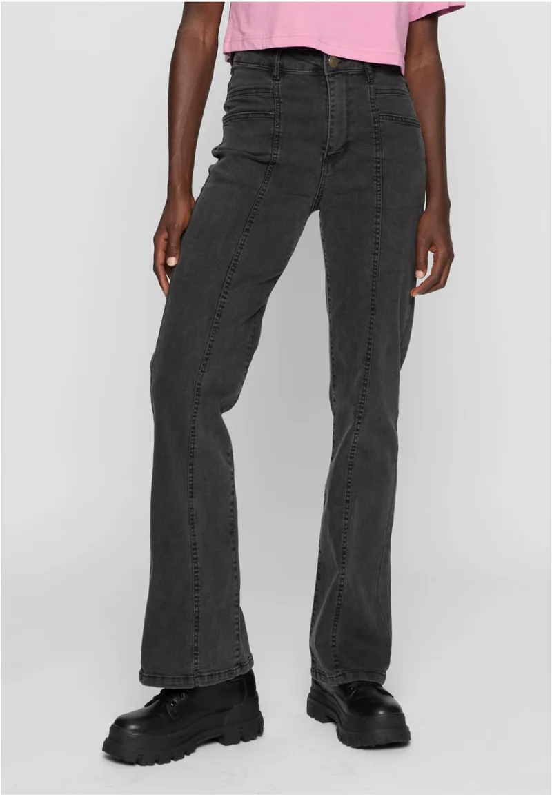 UC High Waist Straight Slit Denim Pants