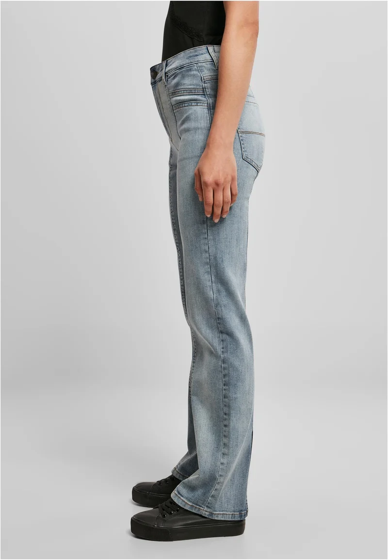 UC High Waist Straight Slit Denim Pants