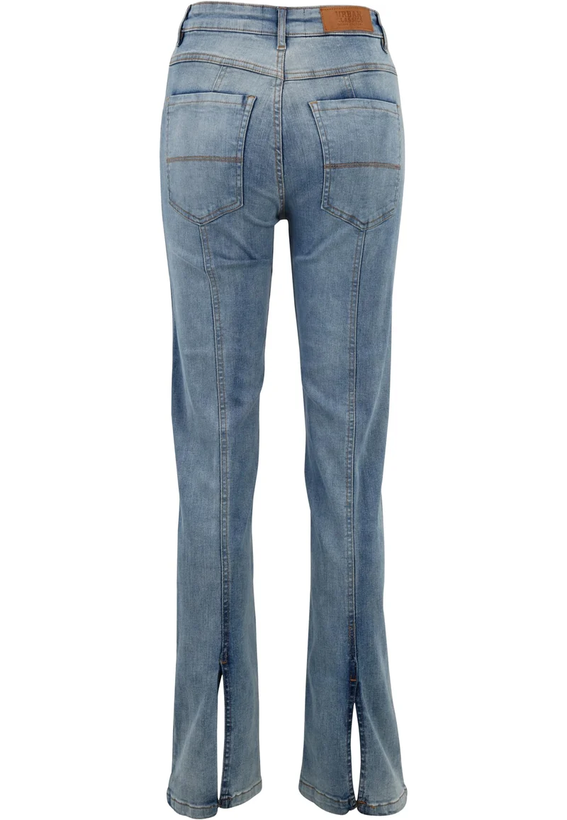 UC High Waist Straight Slit Denim Pants