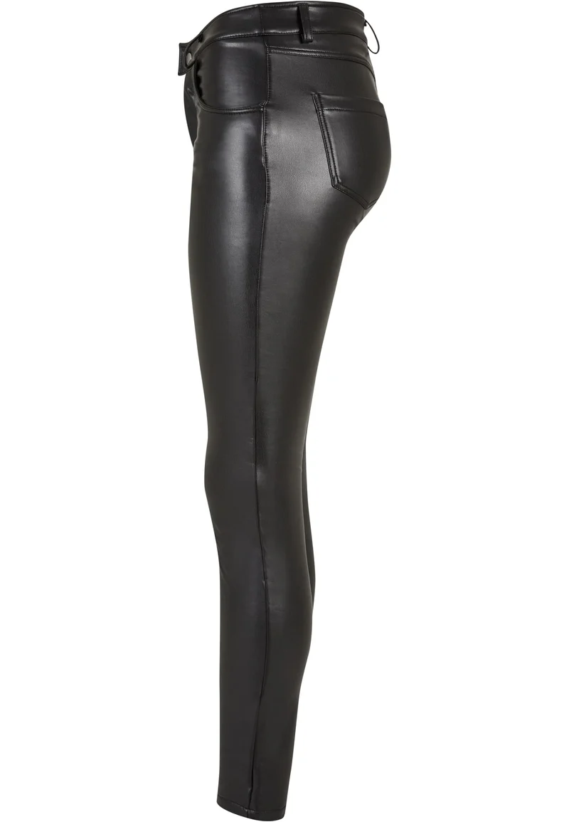 UC Mid Waist Synthetic Leather Pants