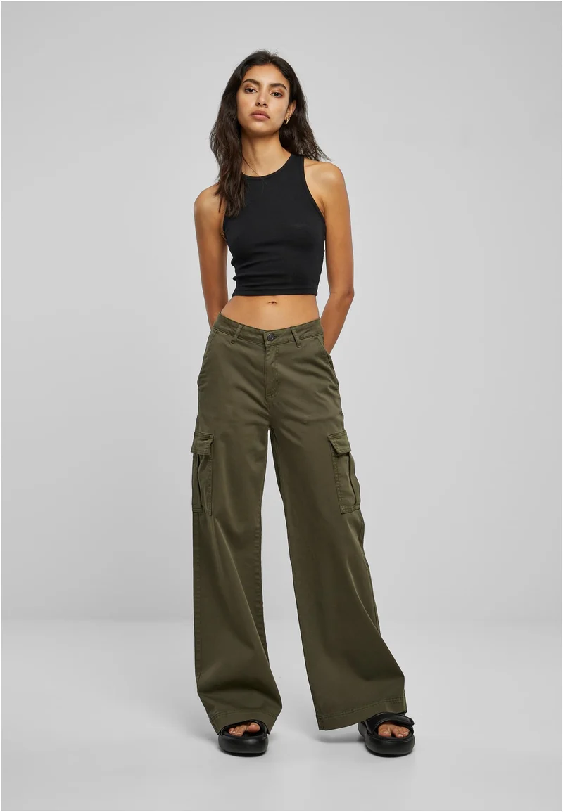UC High Waist Wide Leg Twill Cargo Pants