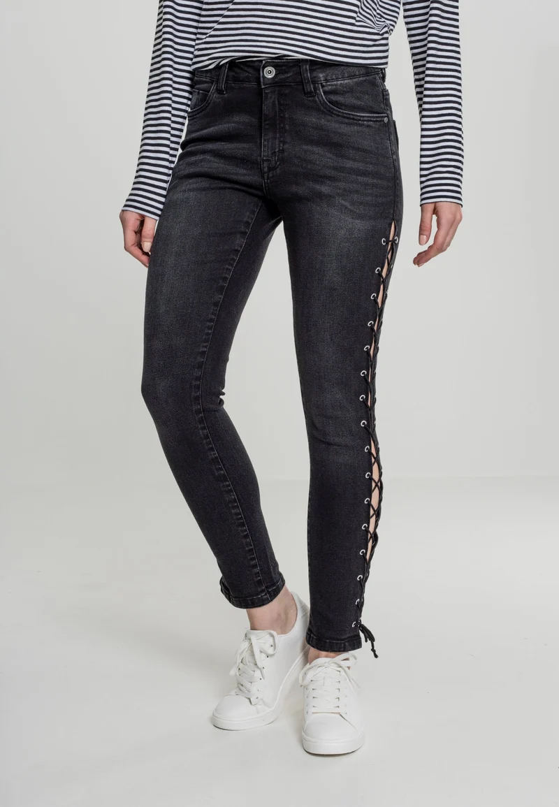 UC Denim Lace Up Skinny Pants