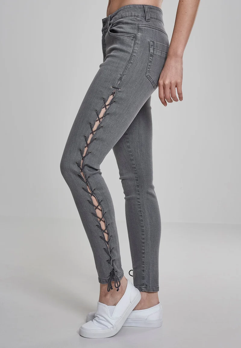 UC Denim Lace Up Skinny Pants