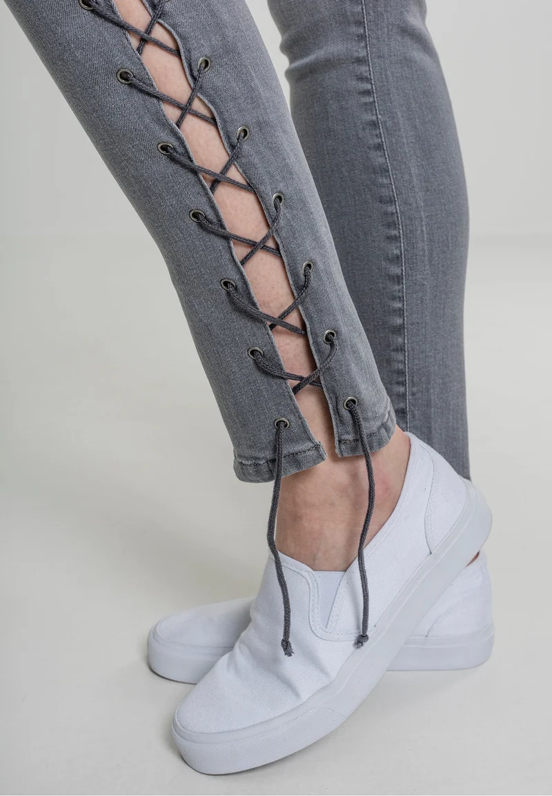UC Denim Lace Up Skinny Pants