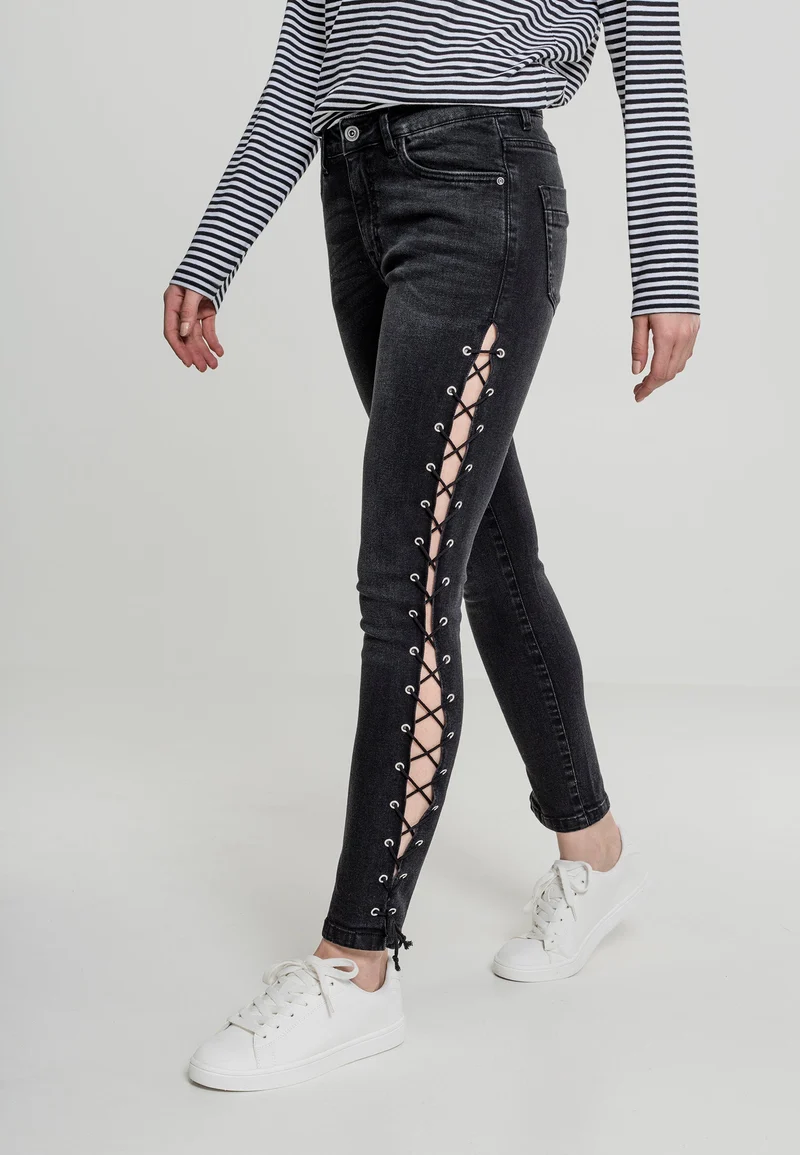 UC Denim Lace Up Skinny Pants