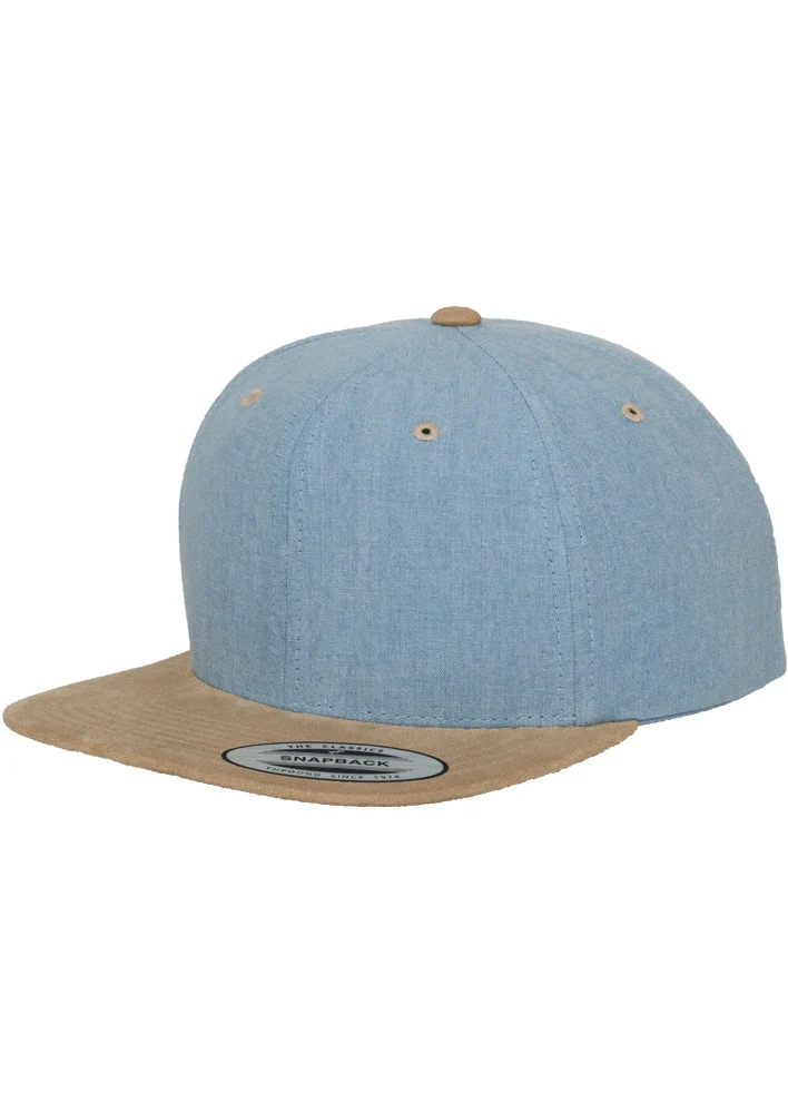 Chambray-Suede Snapback One Size