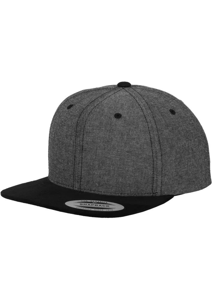 Chambray-Suede Snapback One Size
