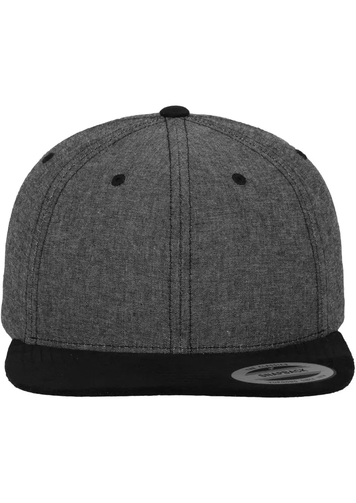 Chambray-Suede Snapback One Size