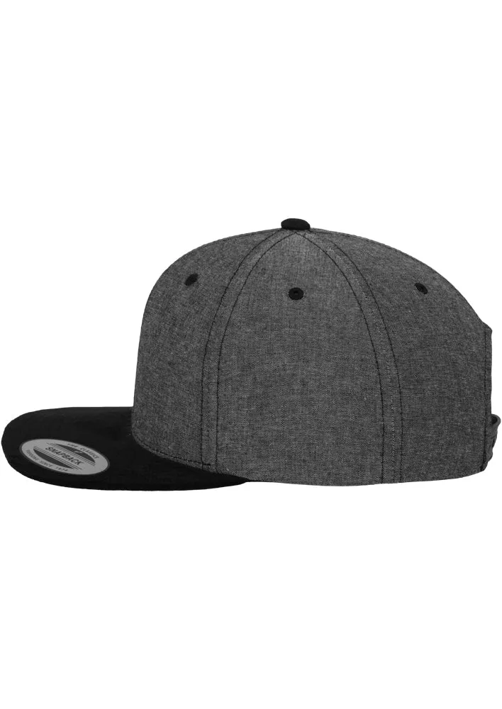 Chambray-Suede Snapback One Size