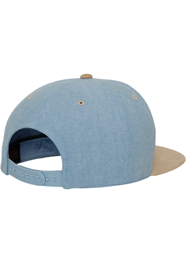 Chambray-Suede Snapback One Size