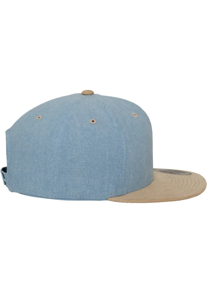 Chambray-Suede Snapback One Size
