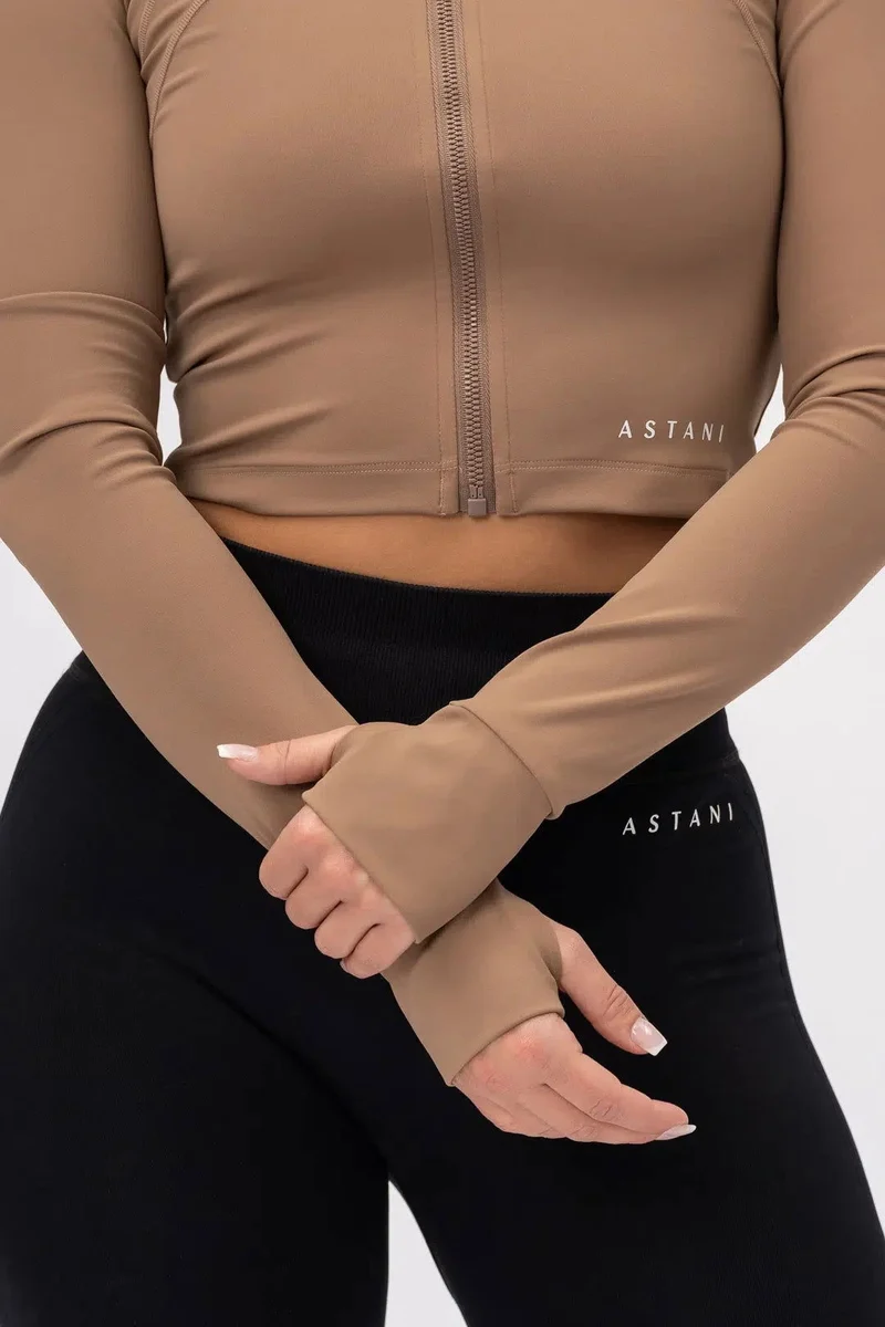 A CHIC Cropped Jacket - Brown