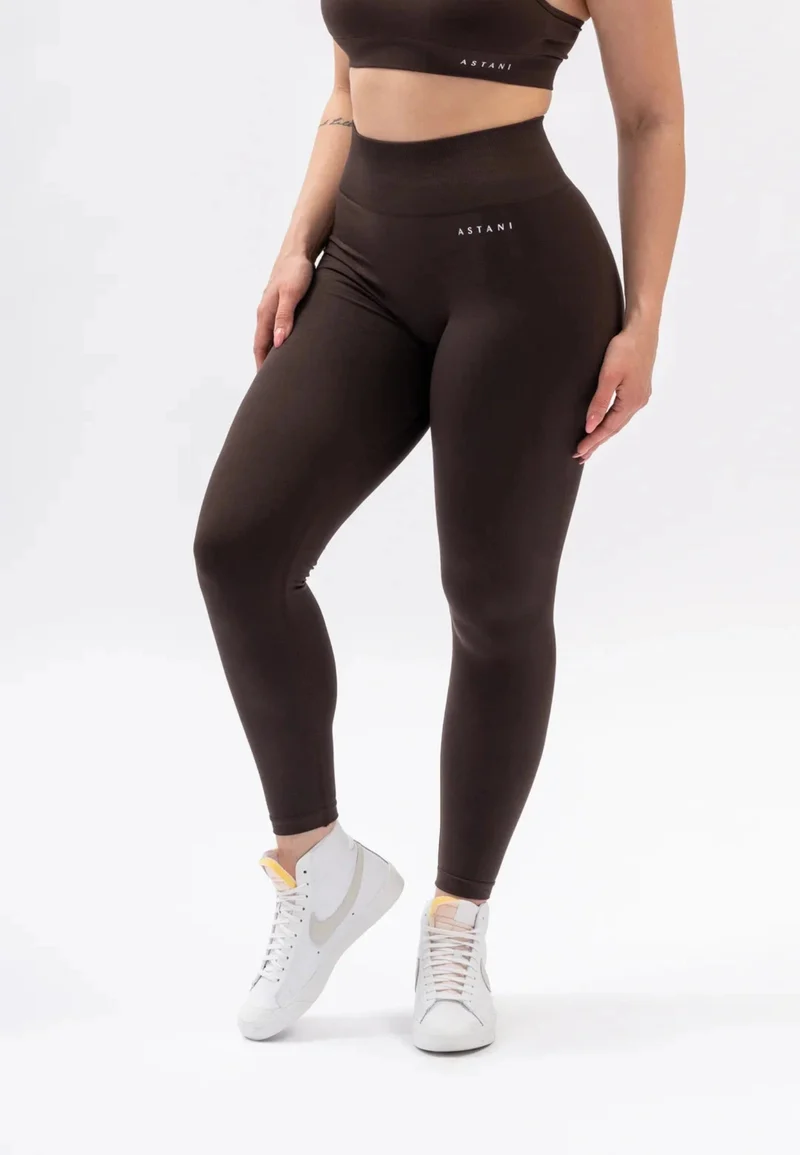 A BLISS Scrunch Tights - Dark Brown