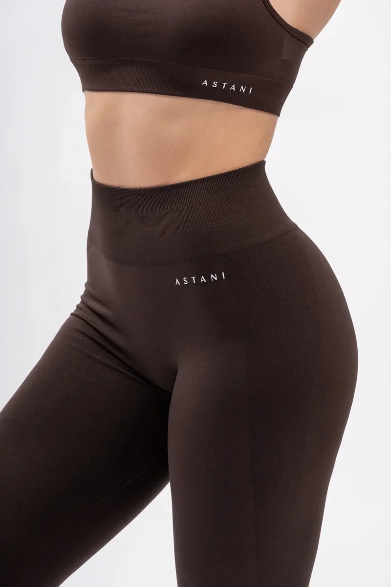 A BLISS Scrunch Tights - Dark Brown