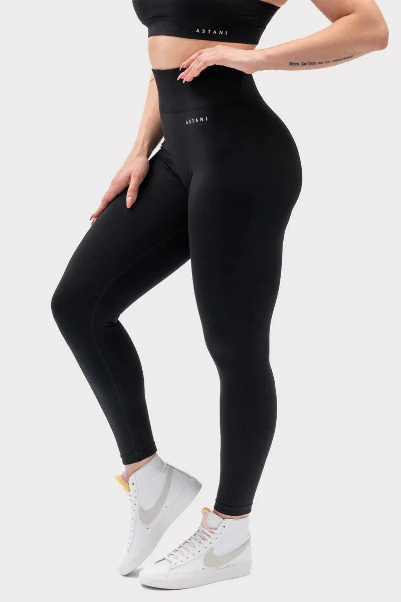 A BLISS Scrunch Tights - Black