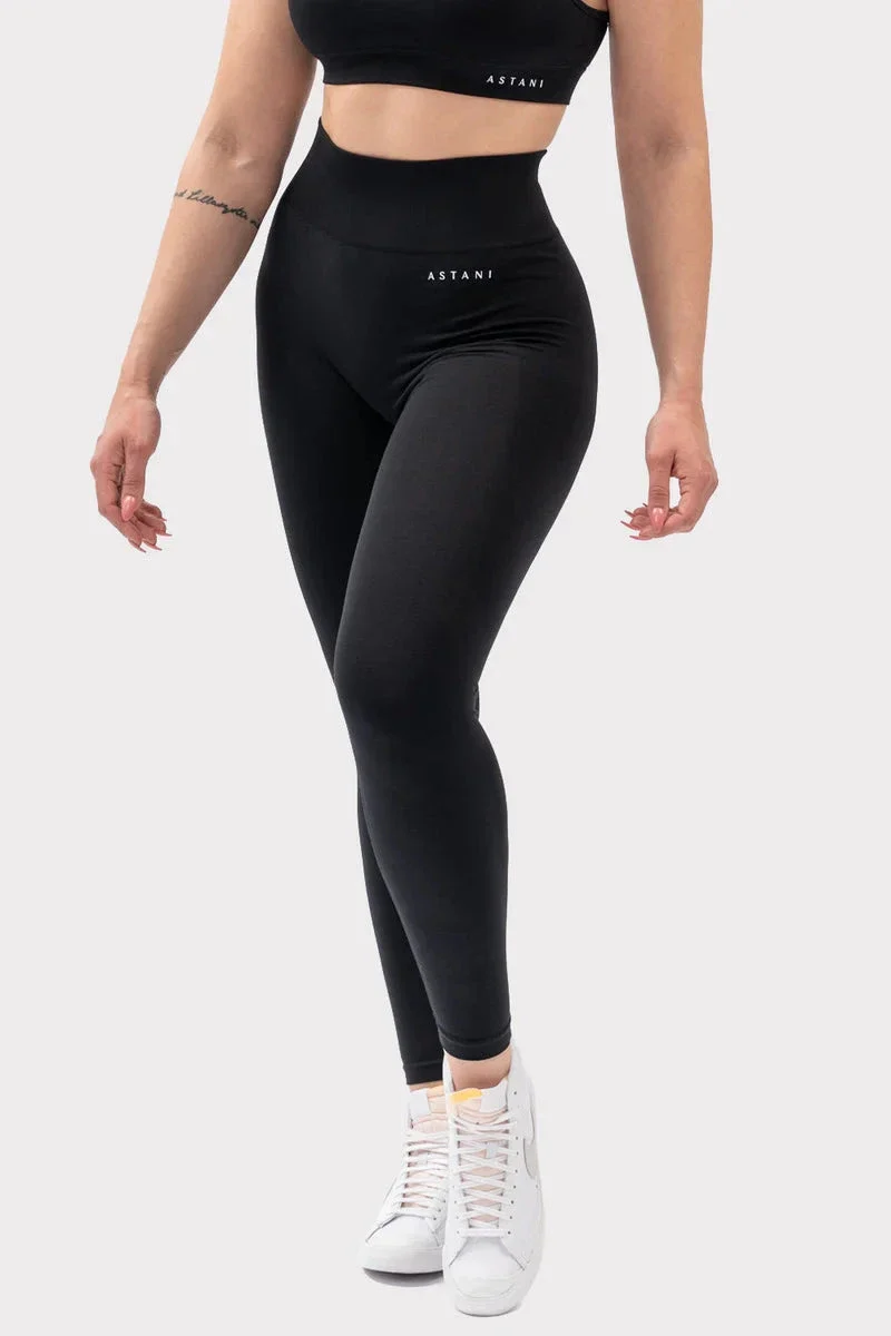 A BLISS Scrunch Tights - Black
